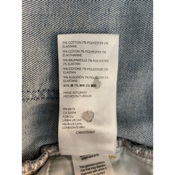 We The Free People Womens size 27 Light Wash Distressed Skinny Jeans Button Fly - Picture 10 of 10